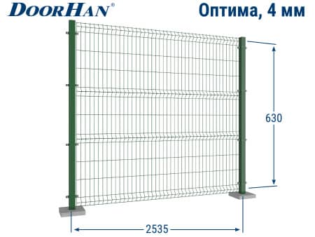 Купить 3D заборную секцию ДорХан 2535×630 мм в Махачкале от 886 руб.